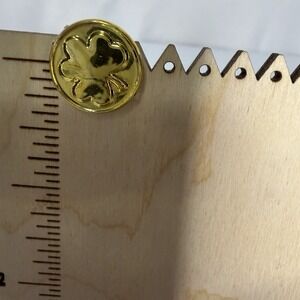 Gold Shamrock / Four Leaf Clover Coin Pin
